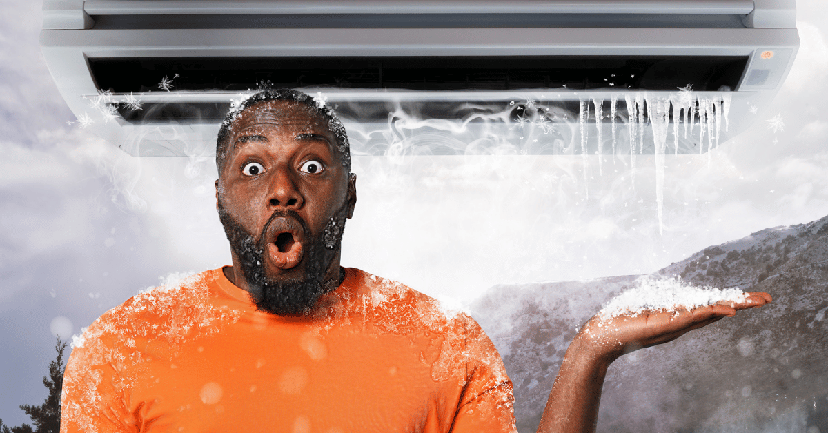 Qual a Temperatura Mais Fria do Ar-Condicionado? 1 homem congelando no ar condicionado